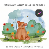 Ensemble de pinceaux aquarelle